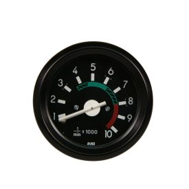   Fordulatszámmérő óra, fekete kerettel, visszajelző nélküli, 10000 RPM, MMB, MZA, Simson S51, S53