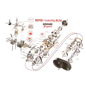 Szerelési ábra, B.210, színes - Babetta 210