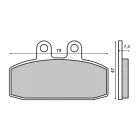 Tárcsafék betét, Organikus, Első, 79x47x7.4 mm, Aprilia, Moto Guzzi, Honda, Derbi