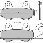 Tárcsafék betét, Organikus, 77x42x8.5 mm, MZ - MUZ, Kymco, Daelim, Honda, Aeon