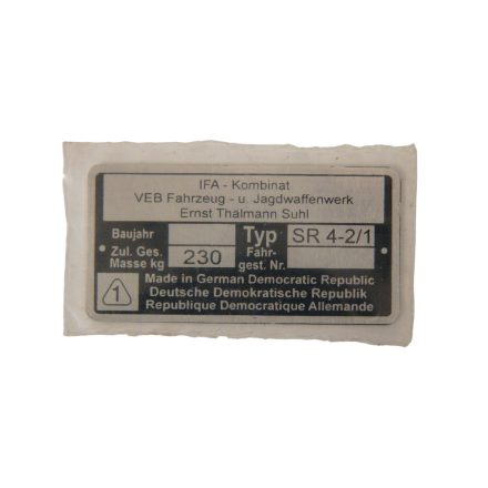 Típustábla, Simson SR4-2