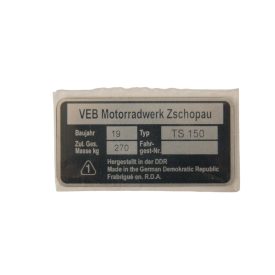 Típustábla /ts150/