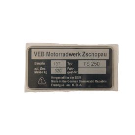 Típustábla /ts250/