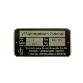 Típustábla /es150/