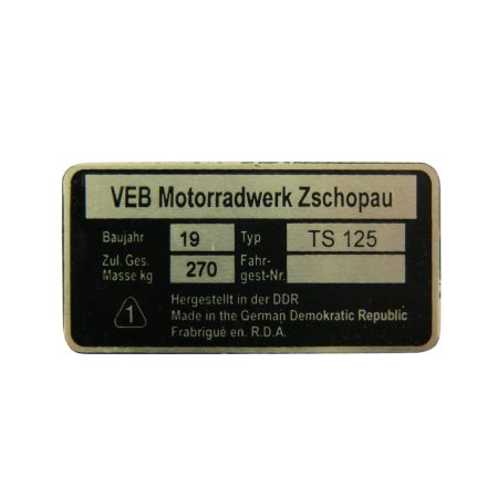 Típustábla /ts125/