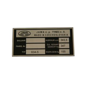 Típustábla /634-5/