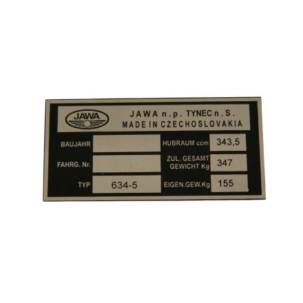Típustábla /634-5/