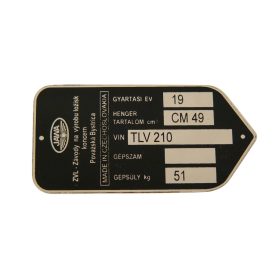 Típustábla, 210 - Babetta 210