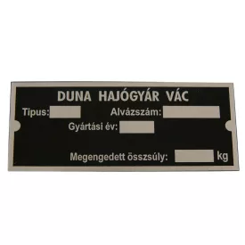 Típustábla oldalkocsi /hun/