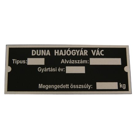 Típustábla oldalkocsi /hun/