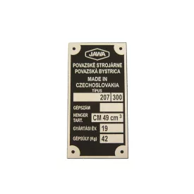 Típustábla, 207/300 - Babetta 207