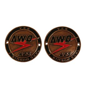   Benzintank embléma, "AWO 425" felirattal, párban, Simson AWO 425T