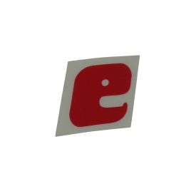 Matrica szerszámdobozra "e" piros