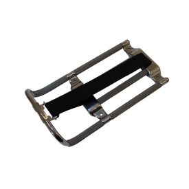   Csomagtartó kompletten, krómozott, szürke gumival, gumiszalaggal, Simson KR51