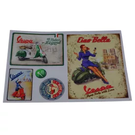 Matrica klt. vespa retro 4db-os