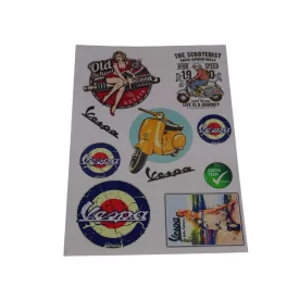 Matrica klt. vespa retro 9db-os