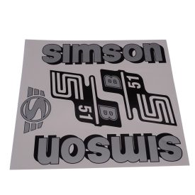 Matrica Klt. B51 Ezüst, Simson S51