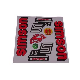 Matrica Klt. Enduro Piros, Simson S51