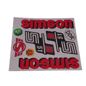 Matrica Klt. B51 Piros, Simson S51