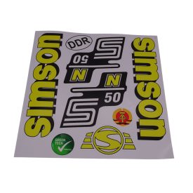 Matrica Klt. N50 Sárga, Simson S50