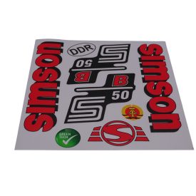 Matrica Klt. S50B Piros, Simson S50