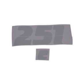   Matrica szerszámdobozra "251"+"e" szürke