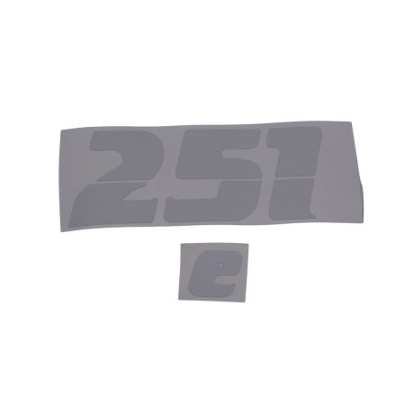 Matrica szerszámdobozra "251"+"e" szürke