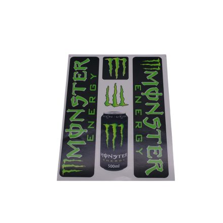Matrica klt. monster fekete-zöld