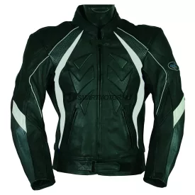 Motoros bőrkabát, Peter, fekete/fehér