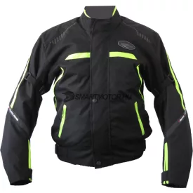 Motoros kabát, Kieran, rövid, fekete/neon sárga