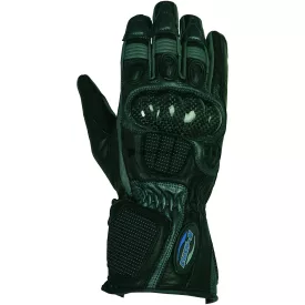 Motoros bőrkesztyű, Manuel, fekete/szürke