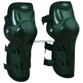 Térdvédő, Kris, csuklós, 3 pántos, fekete