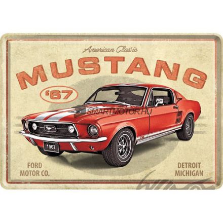 Fém képeslap, 14X10cm FORD MUSTANG GT 10326