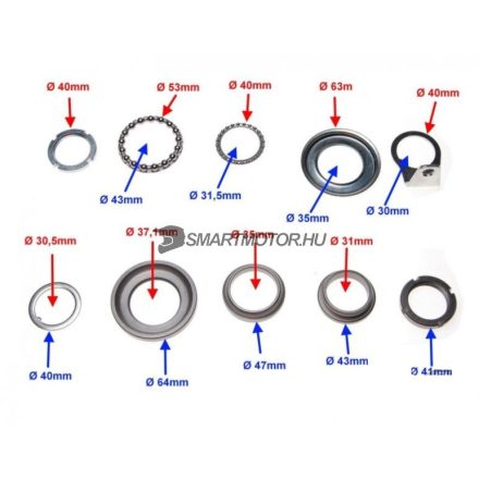 kormánycsapágy szett Piaggio Zip 50 4T