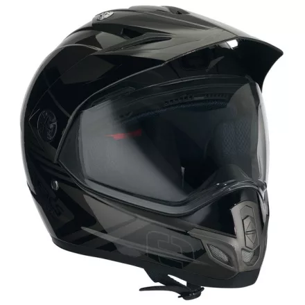 Speeds X-Street Black Metallic L cross + plexi bukósisak