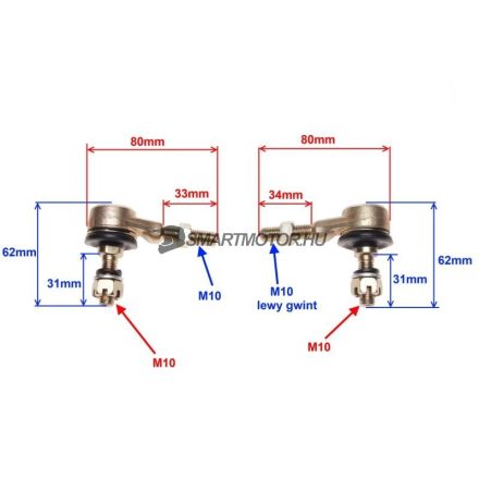 gömbfej, kormány ATV110 200 2db