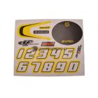 Embléma matrica szett, Cross / Dirt motorra (sárga)