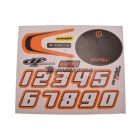 Embléma matrica szett, Cross / Dirt motorra (narancs sárga)