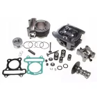 GY6 80cc komplett hengerszett hengerfejjel, 47 mm, 4T