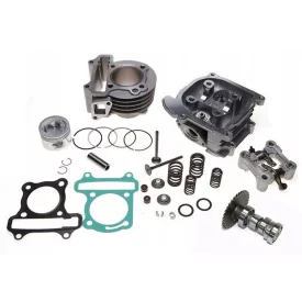 GY6 80cc komplett hengerszett hengerfejjel, 47 mm, 4T
