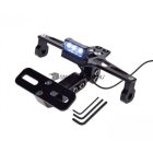 Rendszámtábla tartó konzol + világítás, fekete (UNIVERZÁLIS)