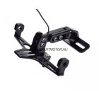 Rendszámtábla tartó konzol + világítás, fekete (UNIVERZÁLIS)