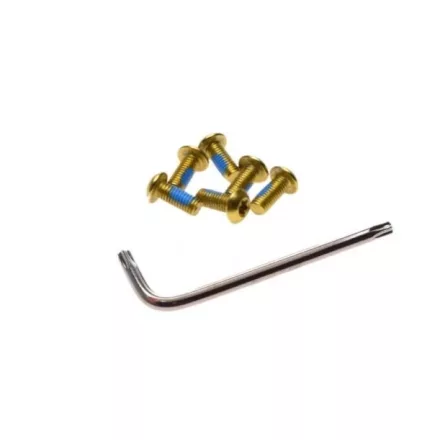 Torx csavar és csavarkulcs (arany)