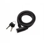 Kerékpár bicikli zár (sodrony) 8x1500 fekete kulcsos