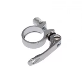   Nyereg cső bilincs, gyors záras 34,9mm ezüst (bicikli kerékpár)