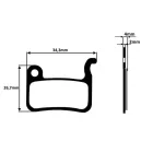 Fékbetét szett tárcsafékhez, félszinter - Shimano Deore LX, XT, Saint (kerékpár bicikli)