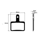 Fékbetét szett tárcsafékhez, félszinter - Shimano Deore M575 M525 M515 M495 (kerékpár bicikli)