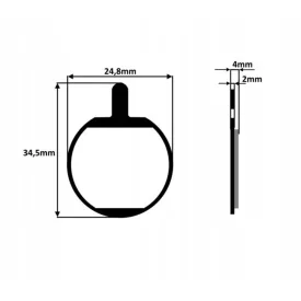   Fékbetét szett tárcsafékhez, félszinter Promax - DSK-400-, 600- (kerékpár bicikli)