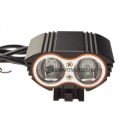 Első lámpa, LED dupla lencse, USB C + 220V töltés, Powerbank, külső akku, kerékpár bicikli