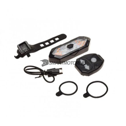 Hátsó lámpa + irányjelző (kerékpár bicikli) Akkumulátoros